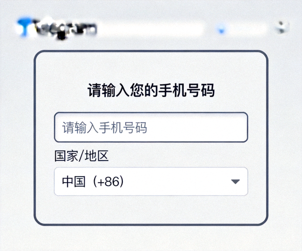 Telegram桌面版登录界面截图，显示输入手机号码的输入框